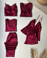 Bridal Six piece, padded with lace in premium satin silk