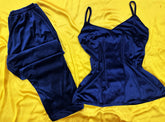 Royal Valvet Blue Cami & trouser