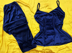 Royal Valvet Blue Cami & trouser