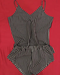 B&W strips camisole & shorts