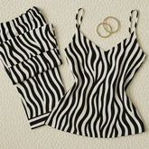 Zebra cami trousers in linen