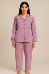 Baby pink Floral 🌺 Summer linen collared shirt and shorts