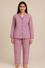 Baby pink Floral 🌺 Summer linen collared shirt and shorts