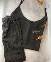 Black polka camisole & shorts