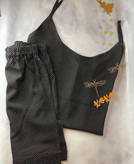 Black polka camisole & shorts