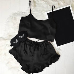 Black Frill camisole & shorts