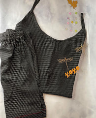 Black polka camisole & shorts