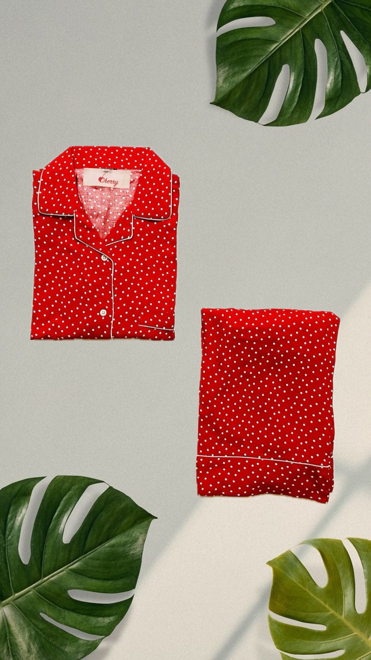 W&R Polka 🔴⚪️🔴 Summer linen pjs set