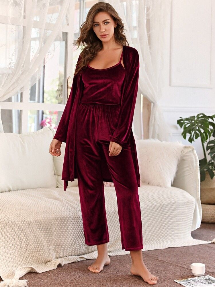 Royal Valvet Maroon Gown Cami & trouser