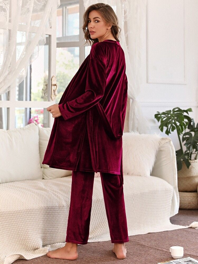 Royal Valvet Maroon Gown Cami & trouser