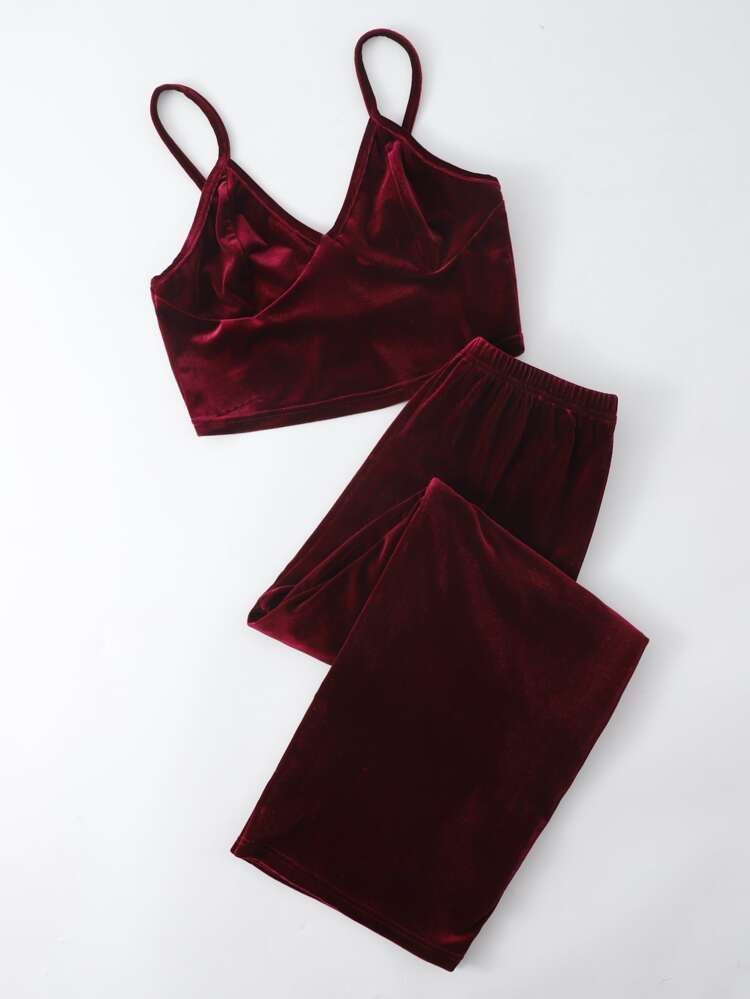 Royal Valvet Maroon Crop top & trouser